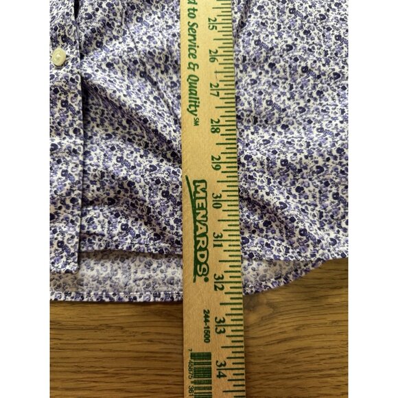 Duluth Trading Shirt Women Size XXL Purple Floral Button Up Casual Comfort - Picture 4 of 11